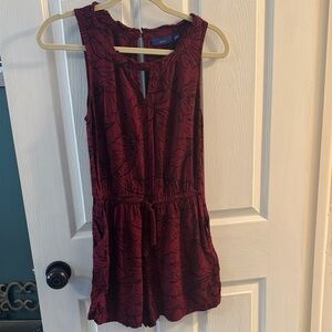 Apt. 9 Maroon Floral Romper